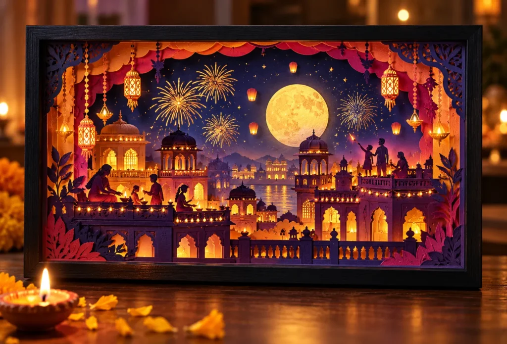Diwali Shadow Box Prompt