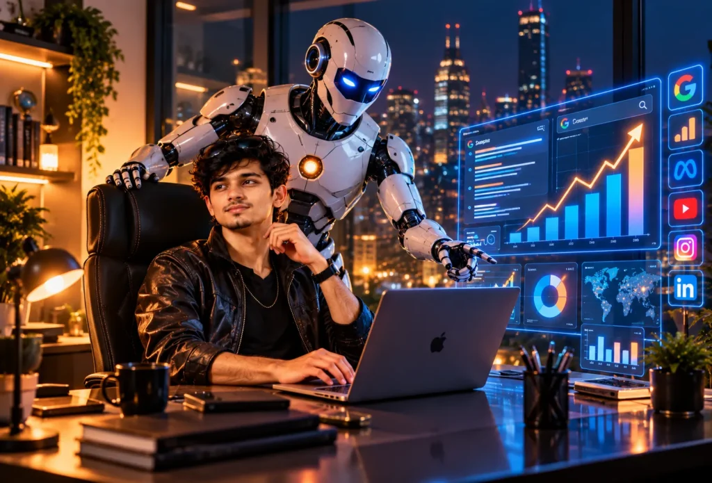 Me and My AI Robot Buddy Prompt