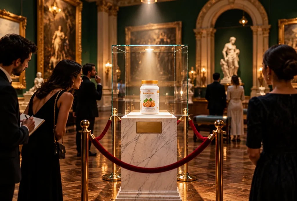 Museum Masterpiece Product Exhibit Prompt